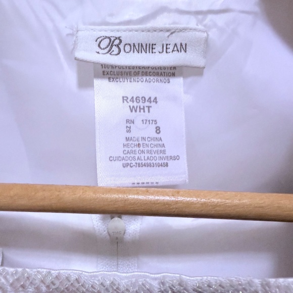 Bonnie Jean Girls Fancy Satin Communion/Flower Girl Dress w/Jacket - Sz 8 - Picture 5 of 5